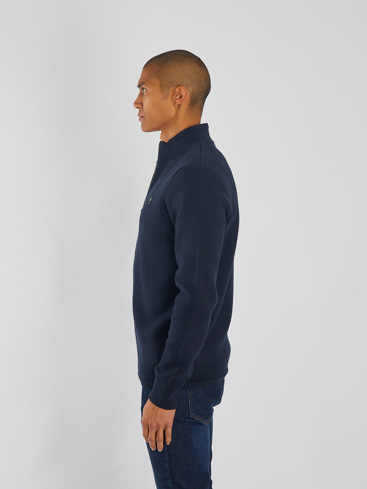 Troy Full Zip Knit North Navy