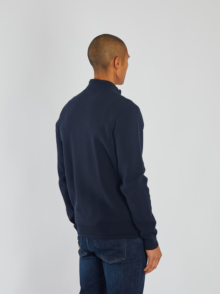 Troy Full Zip Knit North Navy