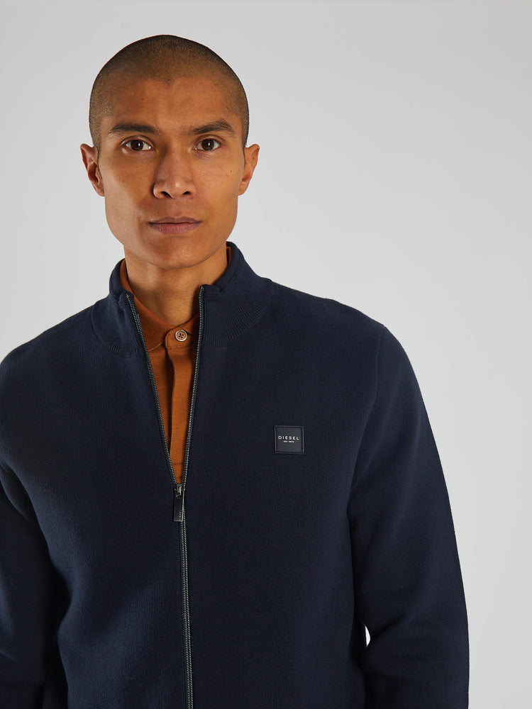 Troy Full Zip Knit North Navy