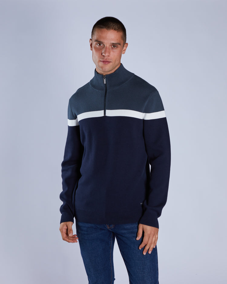 Tully Half Zip Petrol Blue