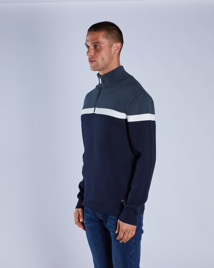 Tully Half Zip Petrol Blue