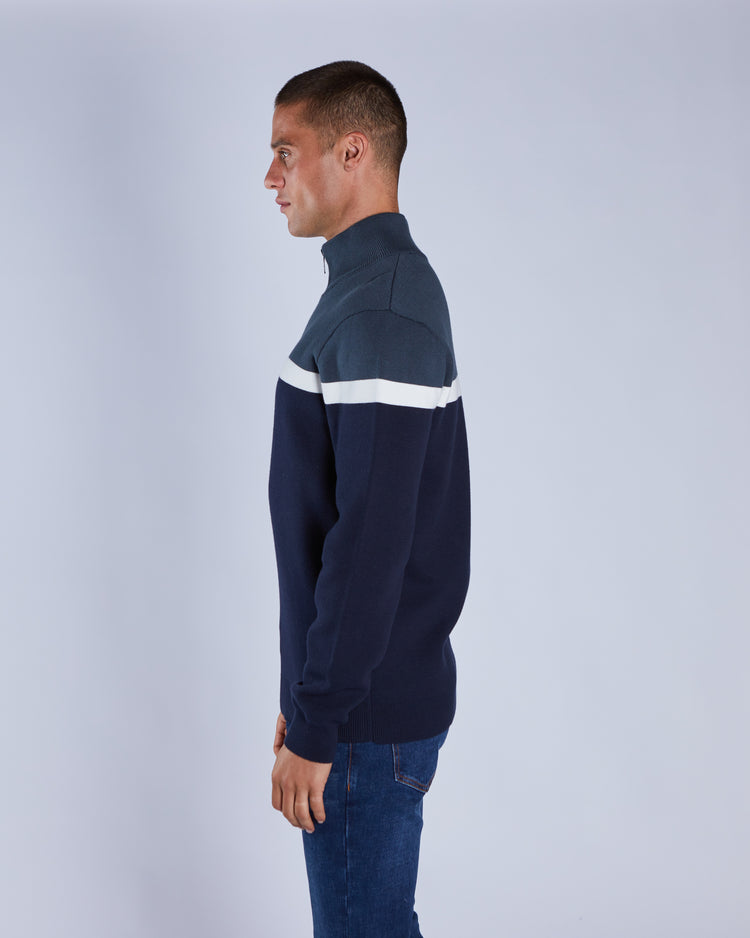 Tully Half Zip Petrol Blue
