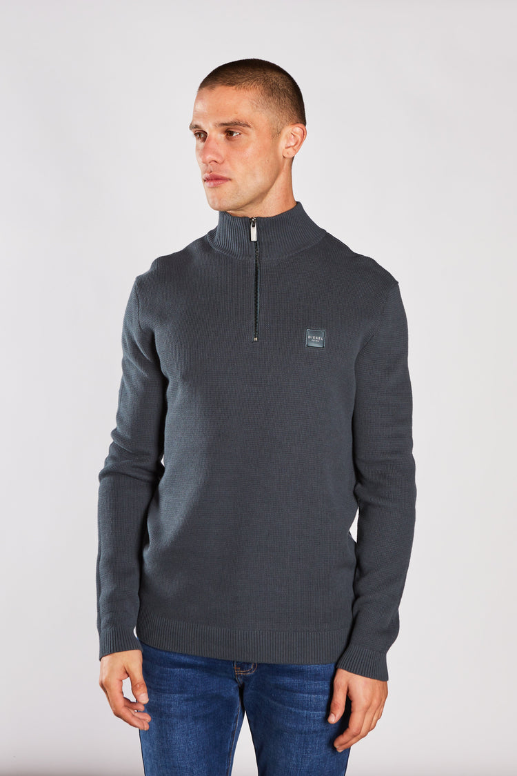 Twain Half Zip Petrol Blue