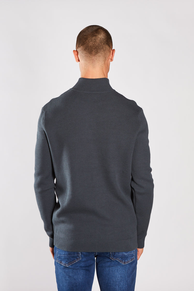 Twain Half Zip Petrol Blue