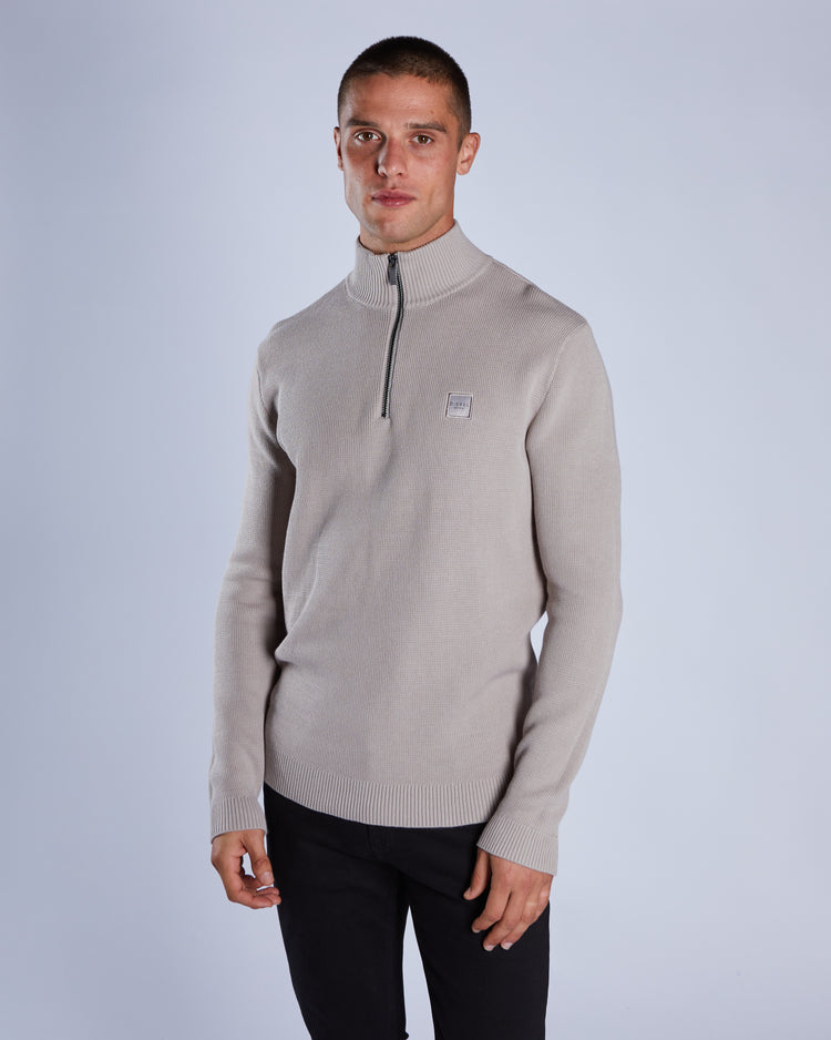 Twain Half Zip Grey Marl Beachcomber