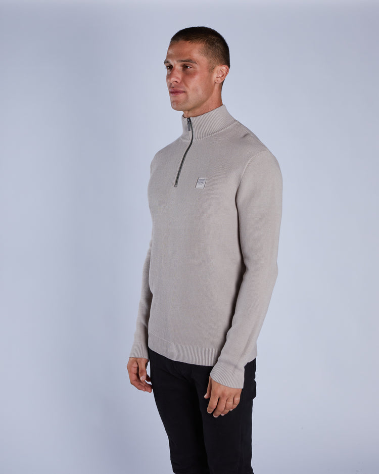 Twain Half Zip Grey Marl Beachcomber