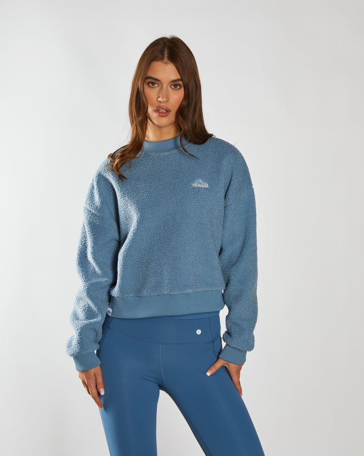 Winifred Borg Fleece Sweatshirt Glacier Blue