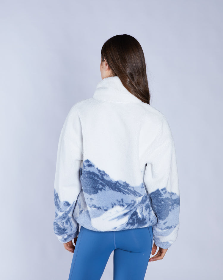 Winter Fleece Half Zip Multi Blue