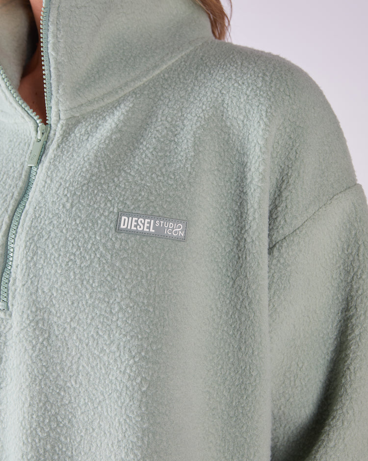Mazie Fleece Half Zip Moss Green