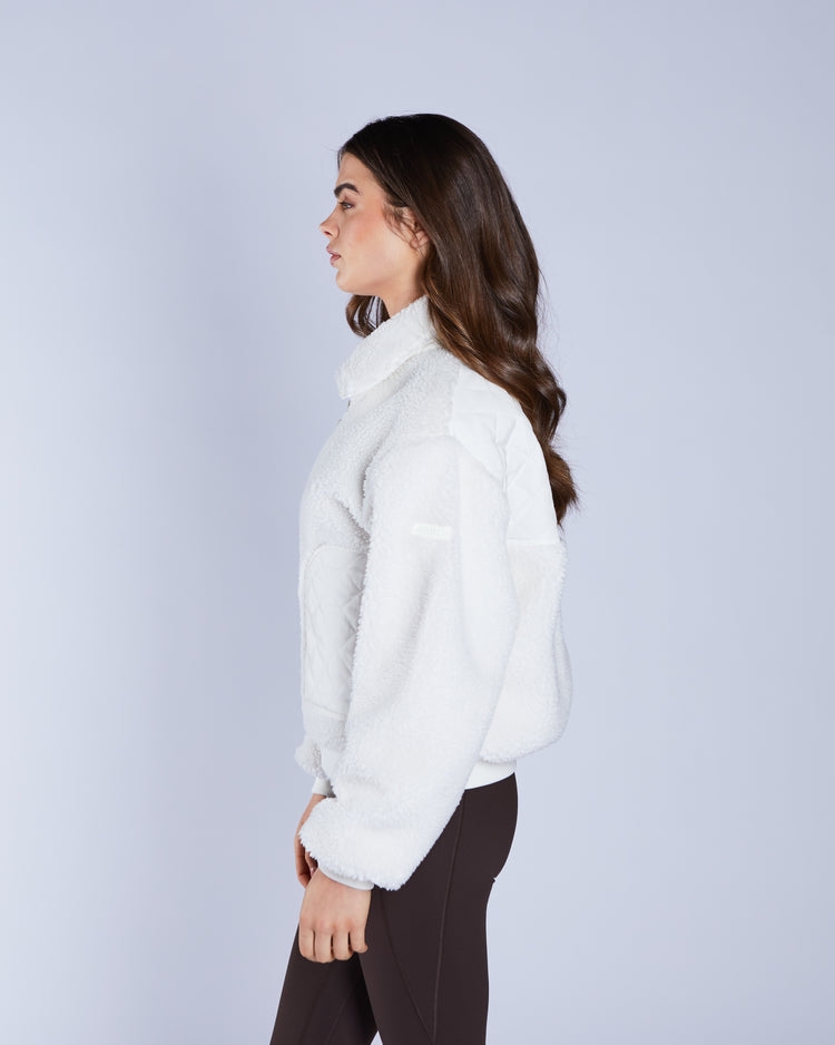 Zia Borg Fleece Jacket Ecru