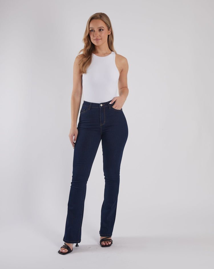Gina Hr Bootleg Indigo Blue