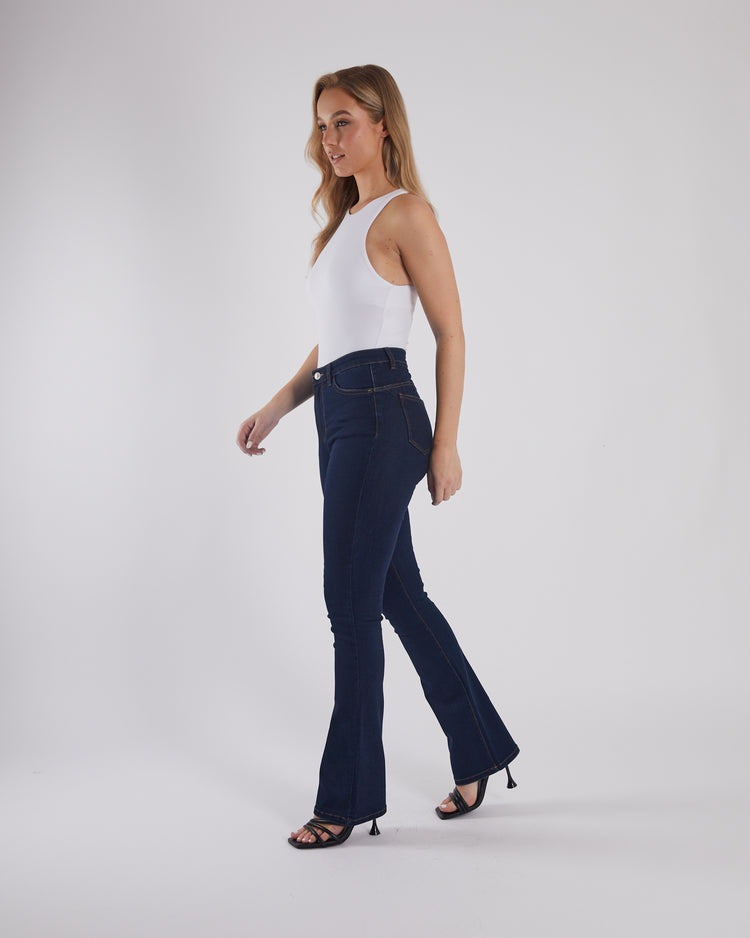 Gina Hr Bootleg Indigo Blue