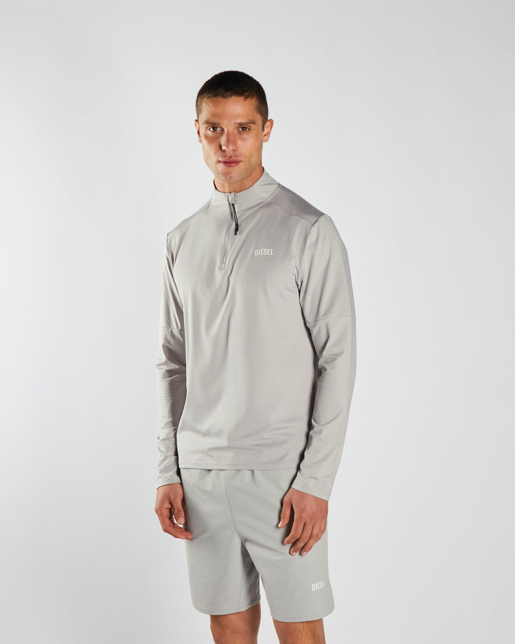 Ernest Half Zip Distant Grey