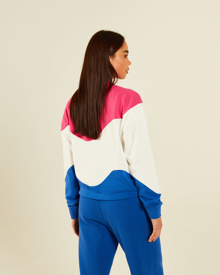 Blaze Sweatshirt Multi Pink/Blue