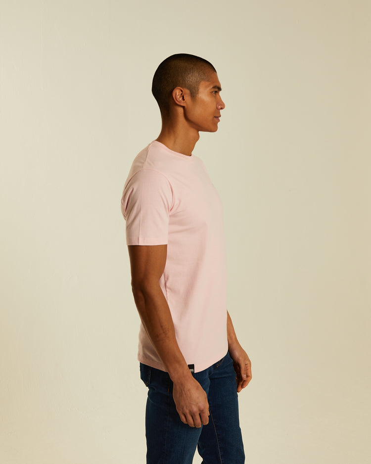 Basic Caden O Neck Tee Bermuda Pink