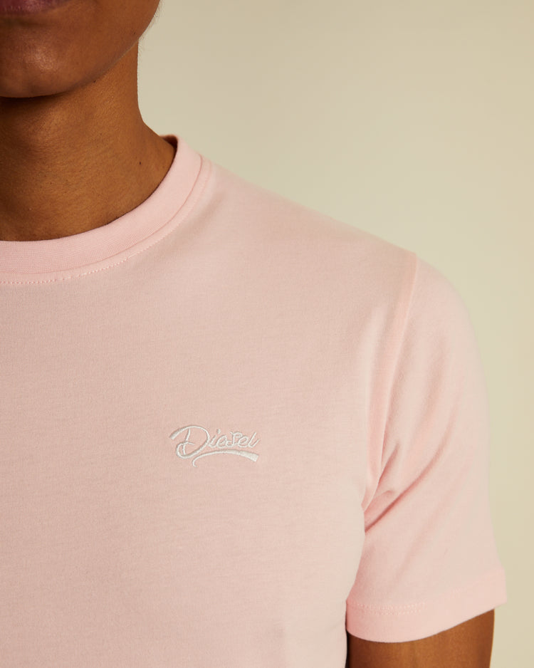 Basic Caden O Neck Tee Bermuda Pink