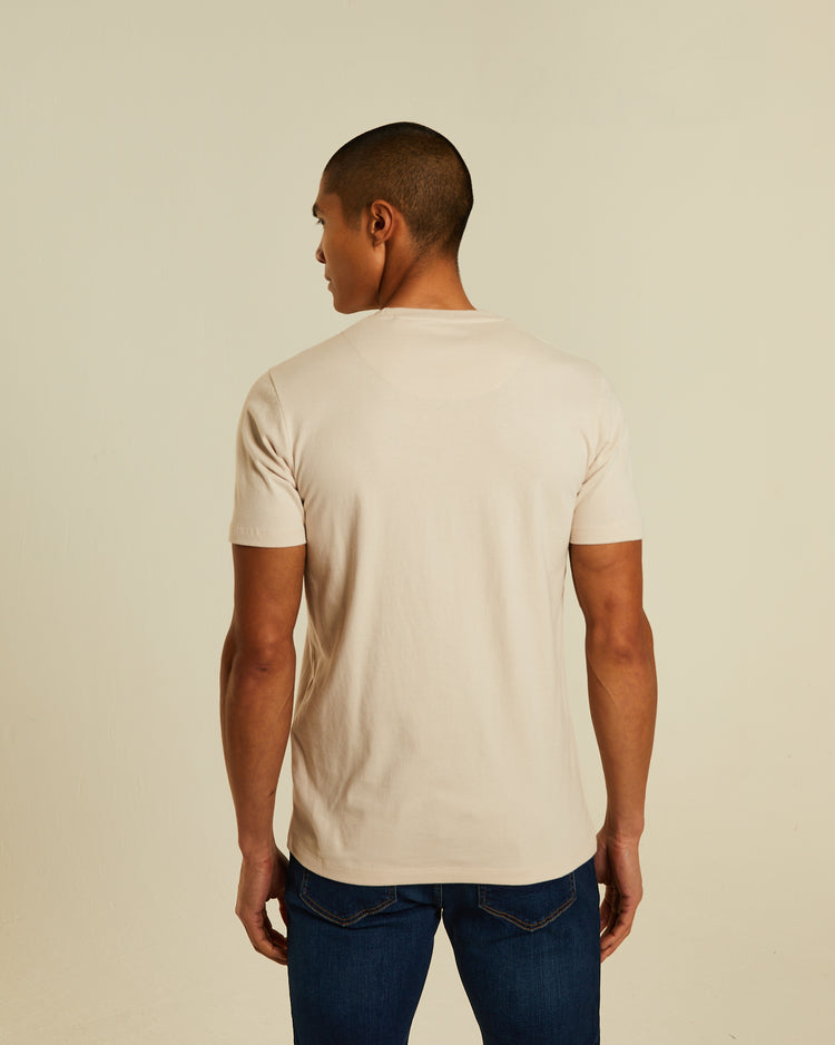 Basic Caden O Neck Tee Bone