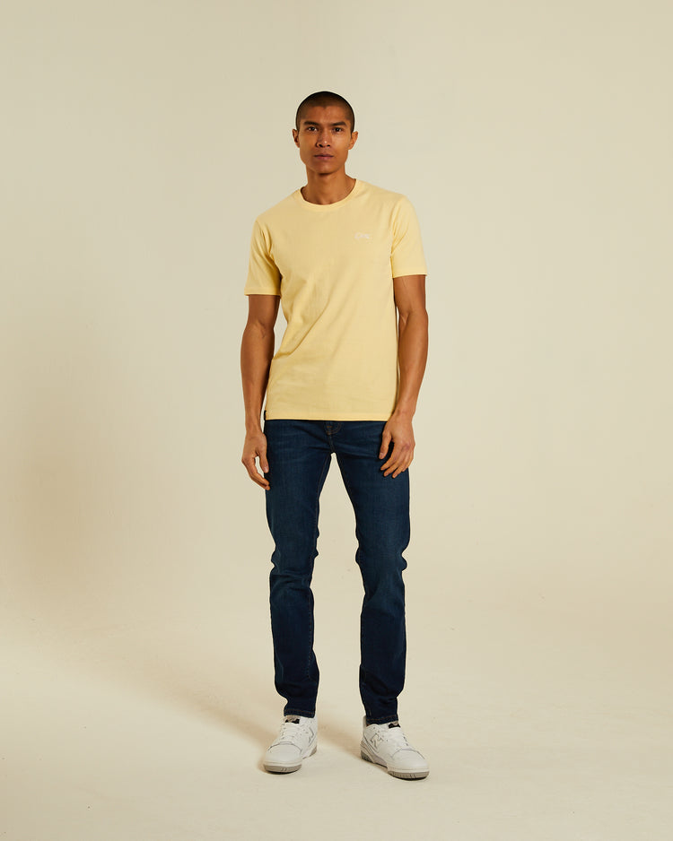 Basic Caden O Neck Tee Lemon Sorbet