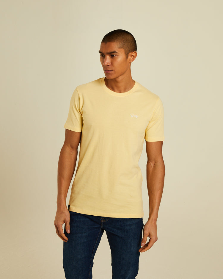 Basic Caden O Neck Tee Lemon Sorbet