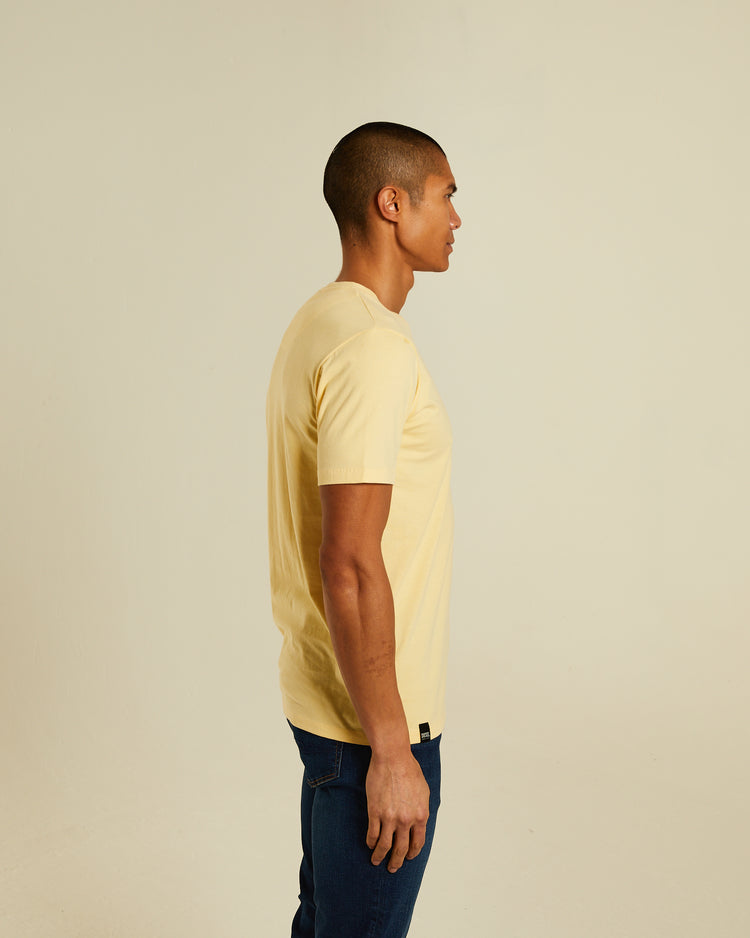 Basic Caden O Neck Tee Lemon Sorbet