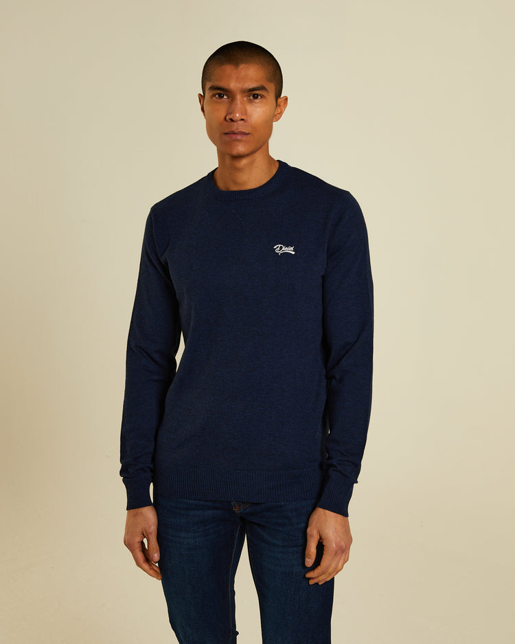 Dylan Round Neck Eclipse Blue Melange