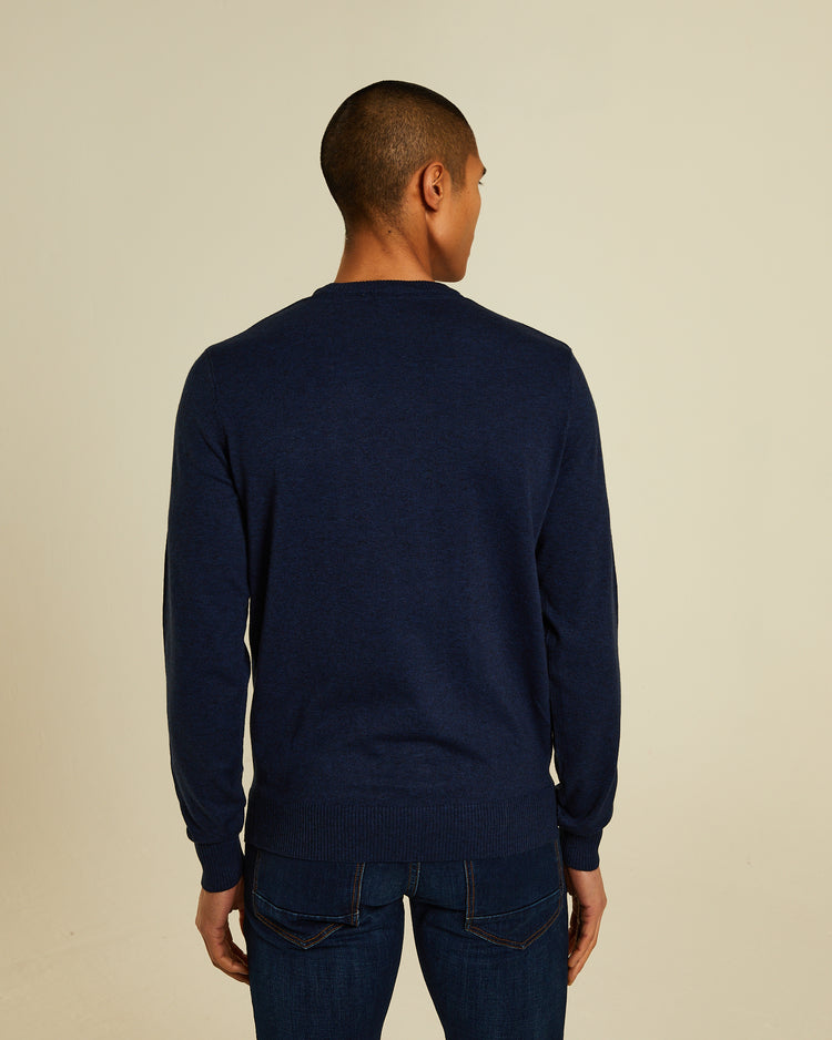Dylan Round Neck Eclipse Blue Melange