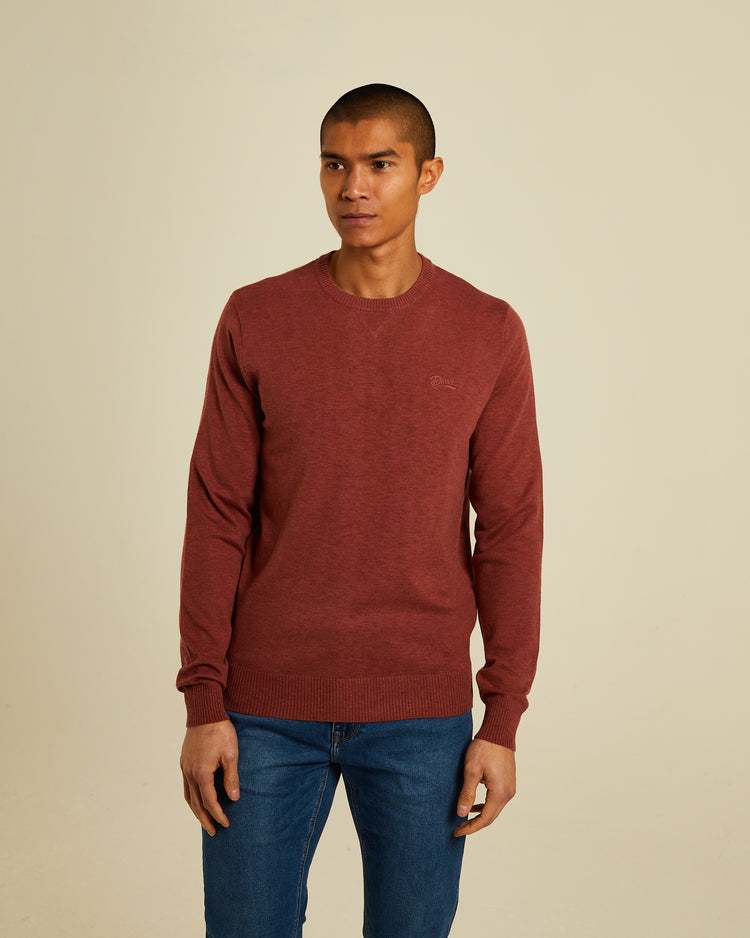 Dylan Round Neck Fired Earth Marl
