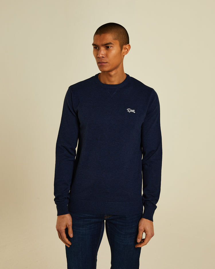 Dylan Round Neck Eclipse Blue Melange