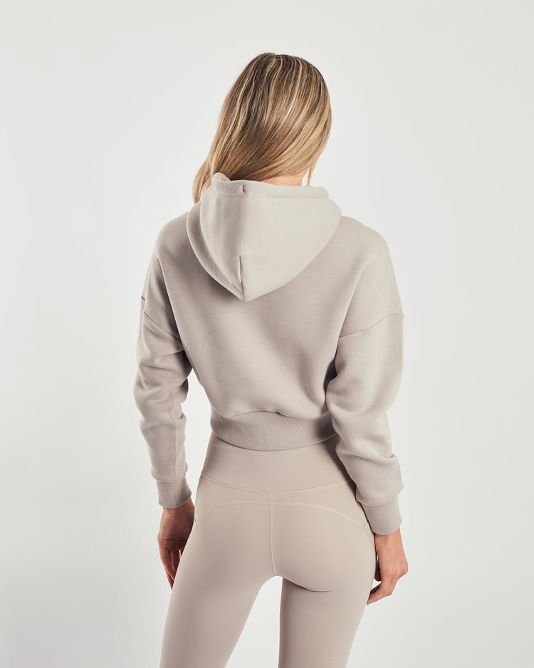 Elena Zipper Hood Warm Stone