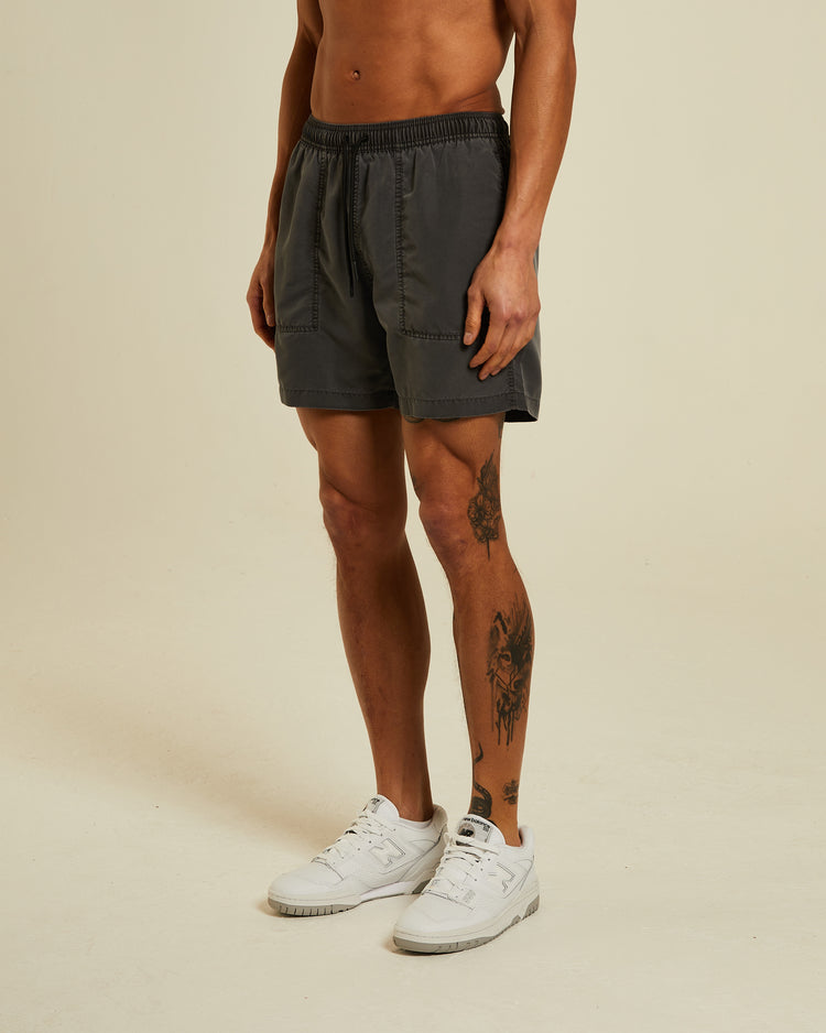 Lev Swim Shorts Washed Black