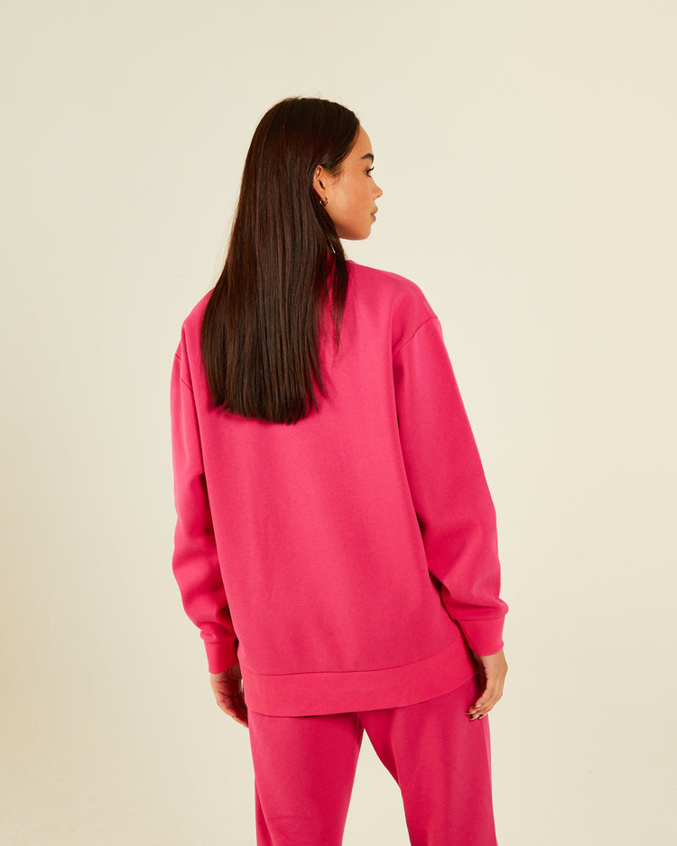 Lace Sweatshirt Pink Yarrow