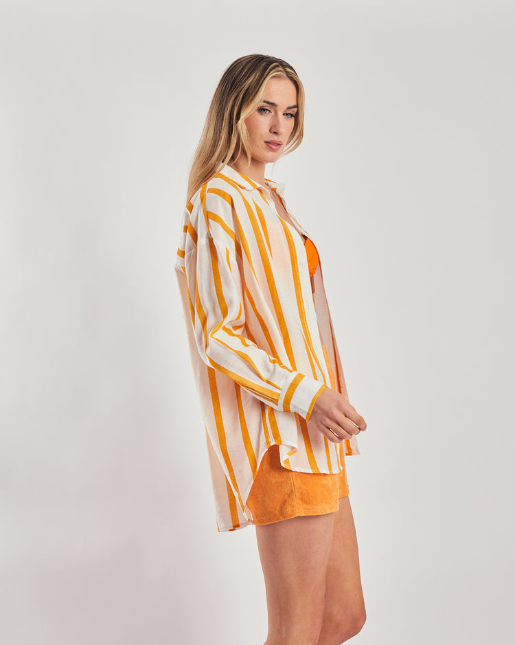 Sabra Shirt Orange Stripe