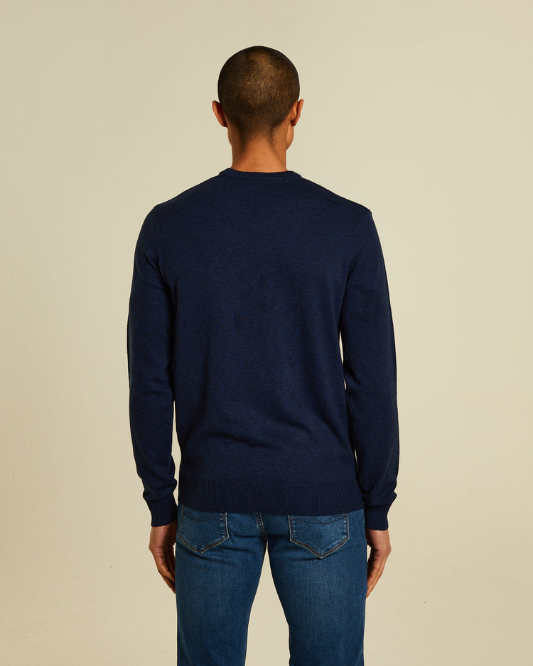Tony V Neck Eclipse Blue Mel