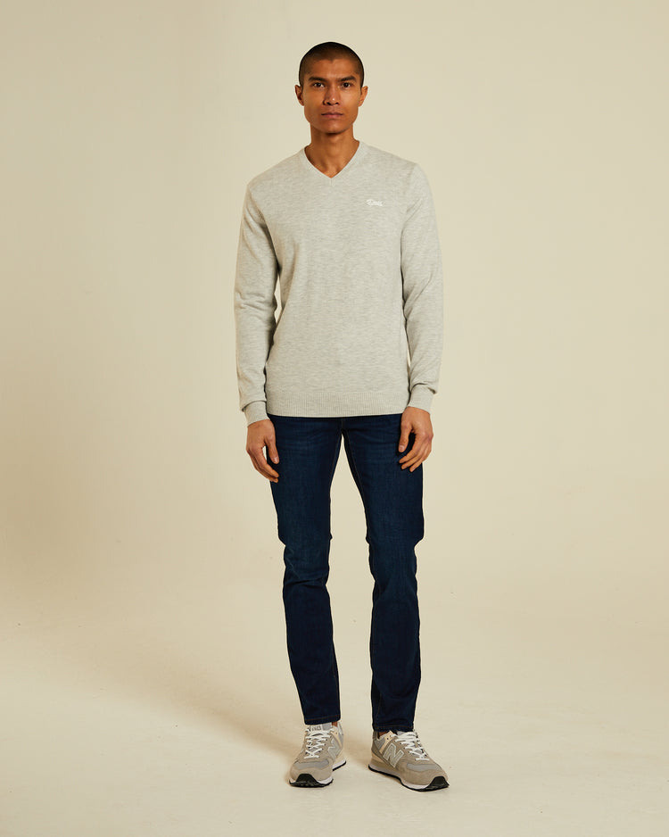 Tony V Neck Blizzard Marl