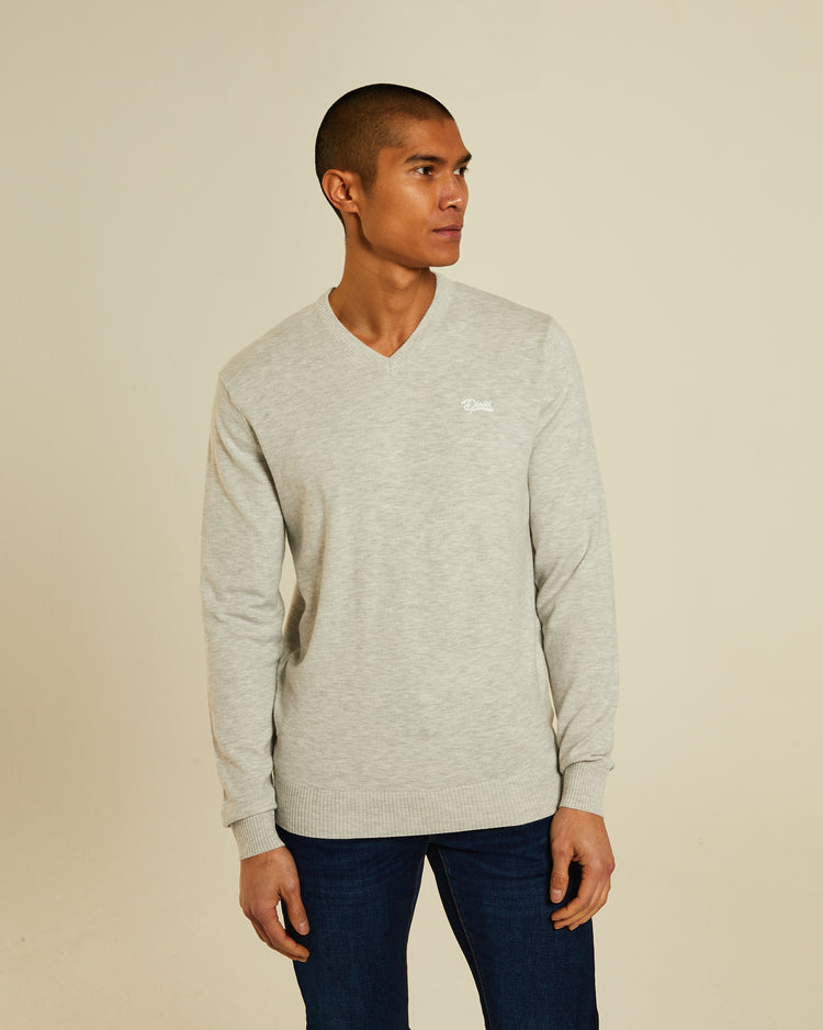 Tony V Neck Blizzard Marl