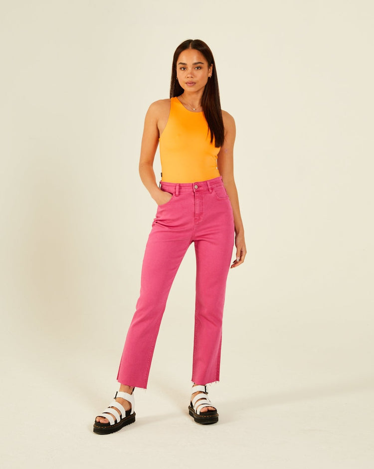 Tara Crop Flare Pink Yarrow