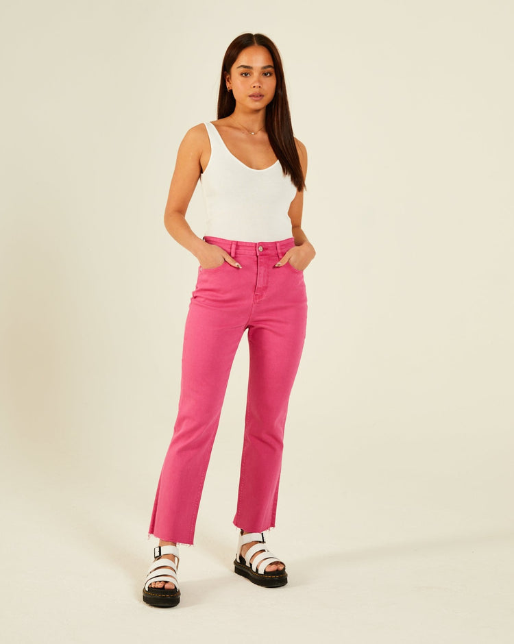 Tara Crop Flare Pink Yarrow