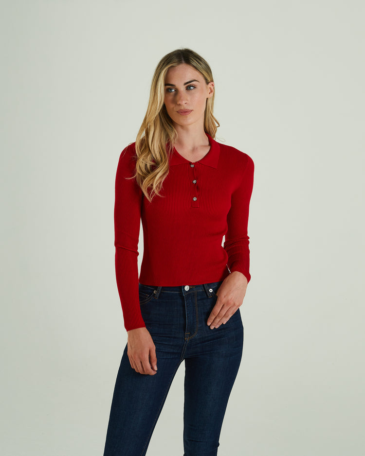 Roslyn Knit Tango Red