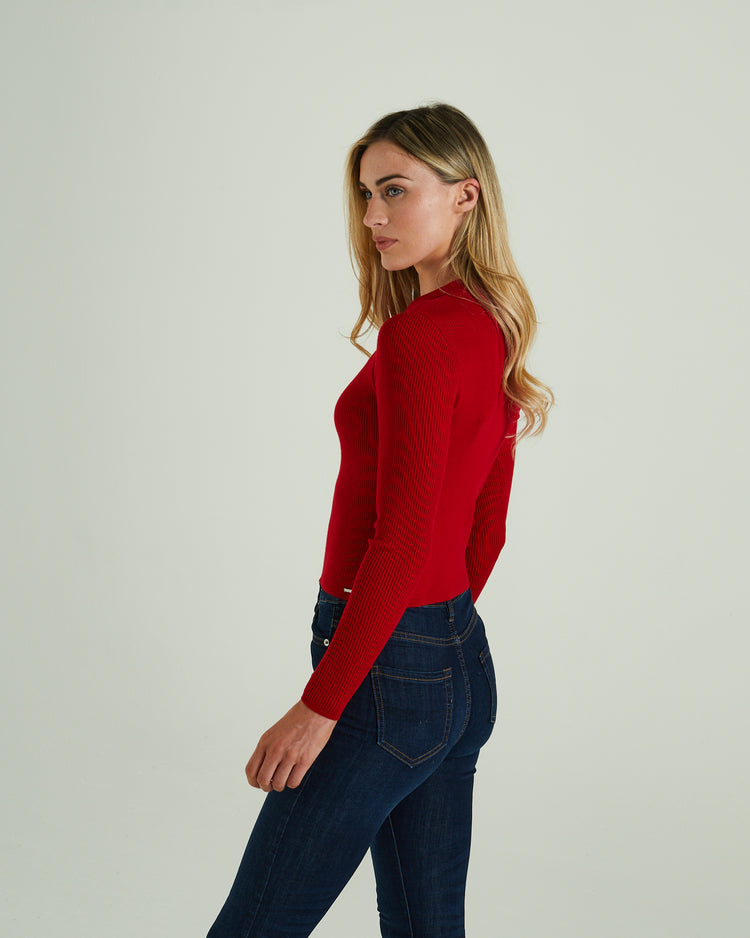 Roslyn Knit Tango Red