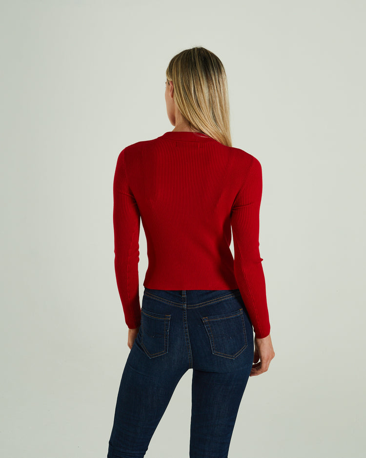 Roslyn Knit Tango Red