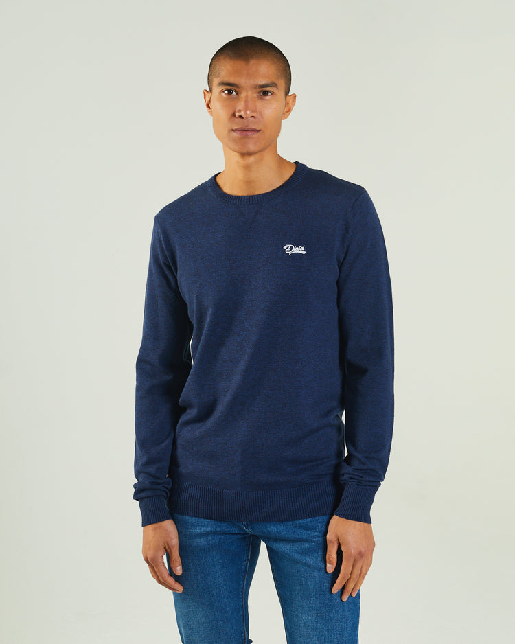 Dylan Round Neck Navy Blazer