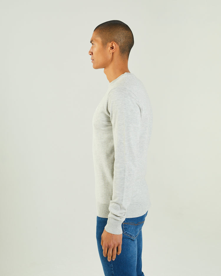 Dylan Round Neck Blizzard Marl