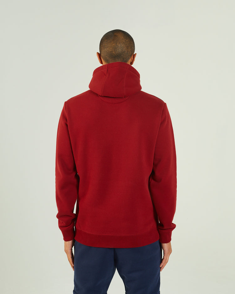 Hagen Half-Zip Hood Red Dahlia