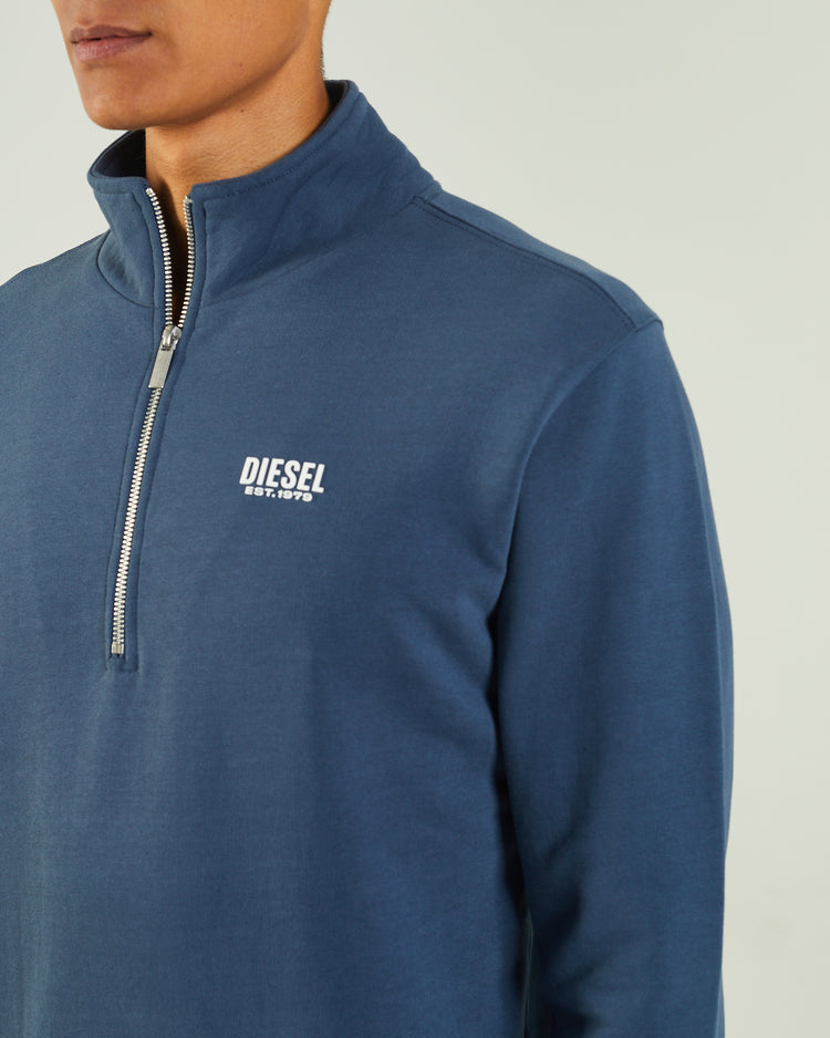 Malcolm 1/2 Zip Steel Indigo