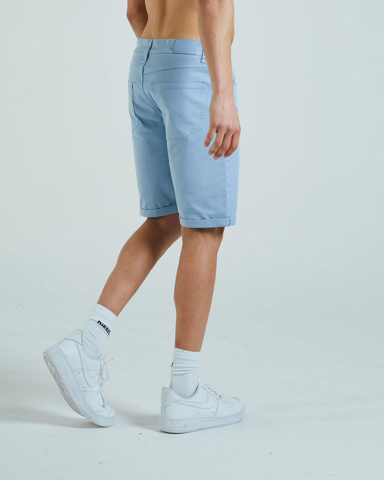 Ben 5 Pocket Short Blue Fog