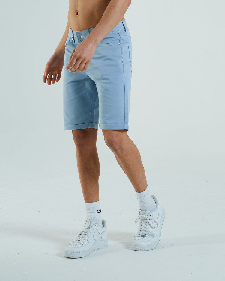 Ben 5 Pocket Short Blue Fog