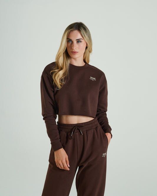 True Cropped Sweater Deep Coco
