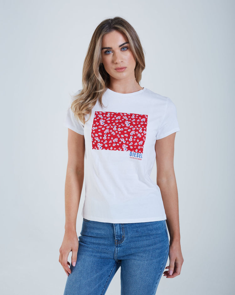 Flora T-Shirt Red Floral