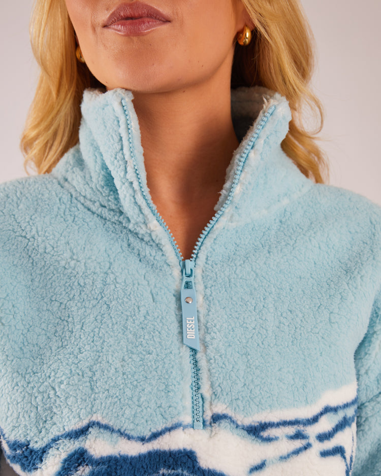 Adele Fleece Half Zip Blue Multi