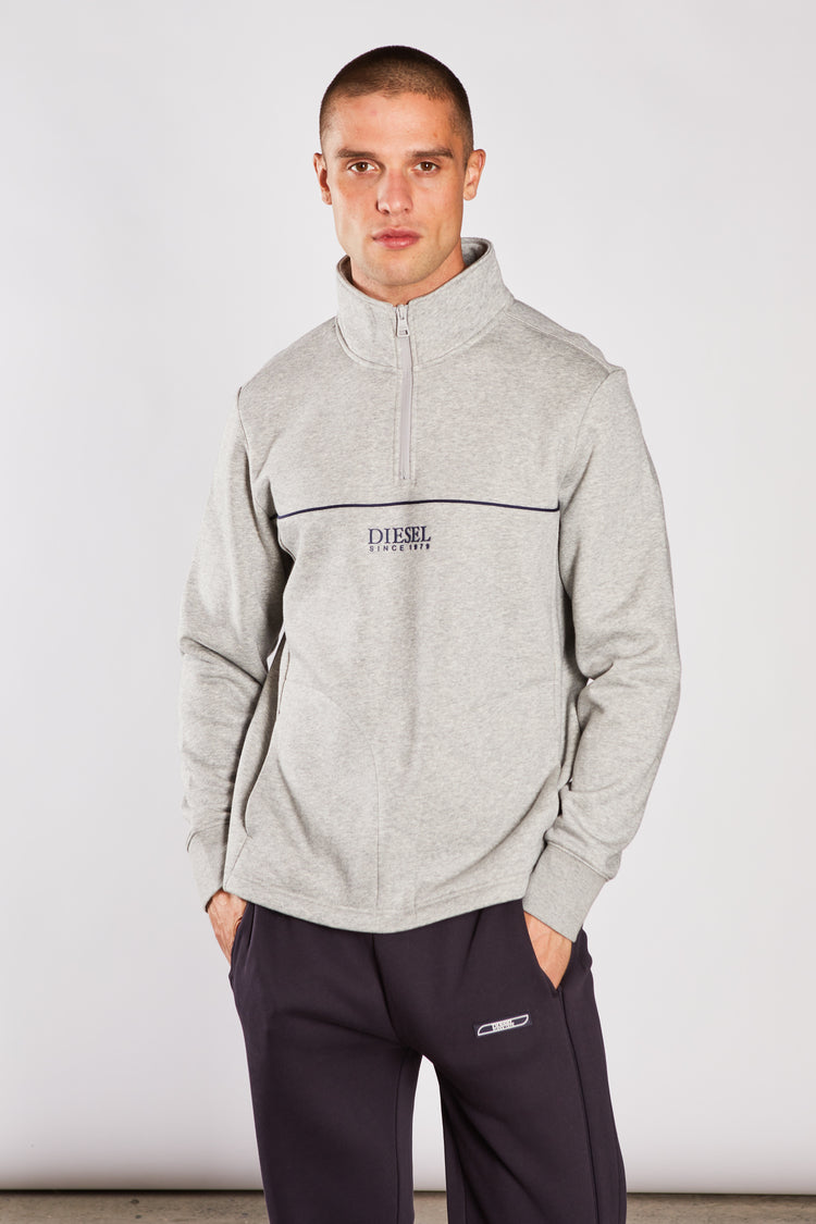 Allen Half Zip Dragon Grey Marl